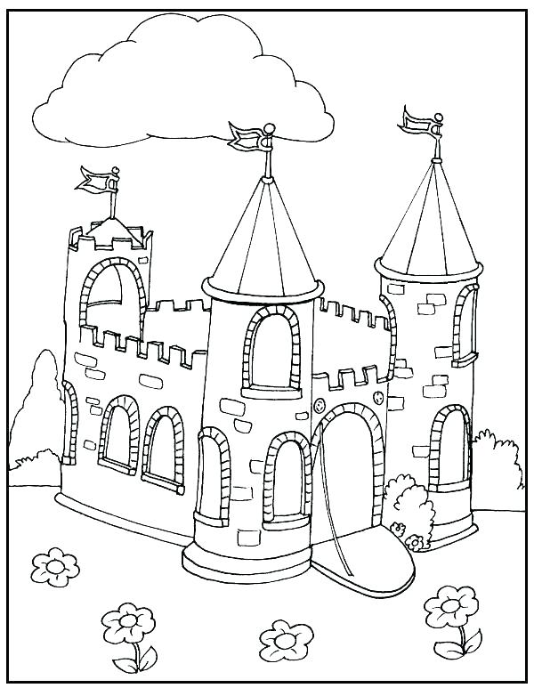 600x773 Castle Color Page S S S S Free Printable Cinderellas Castle