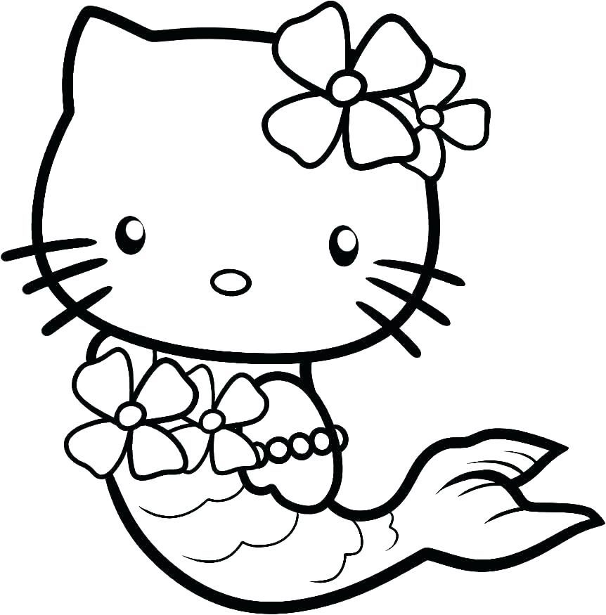 862x875 Kitty Cat Coloring Page