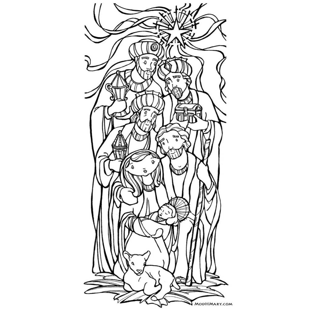 1024x1024 Coloring Pages Modhmary Christmas Epiphany, Free