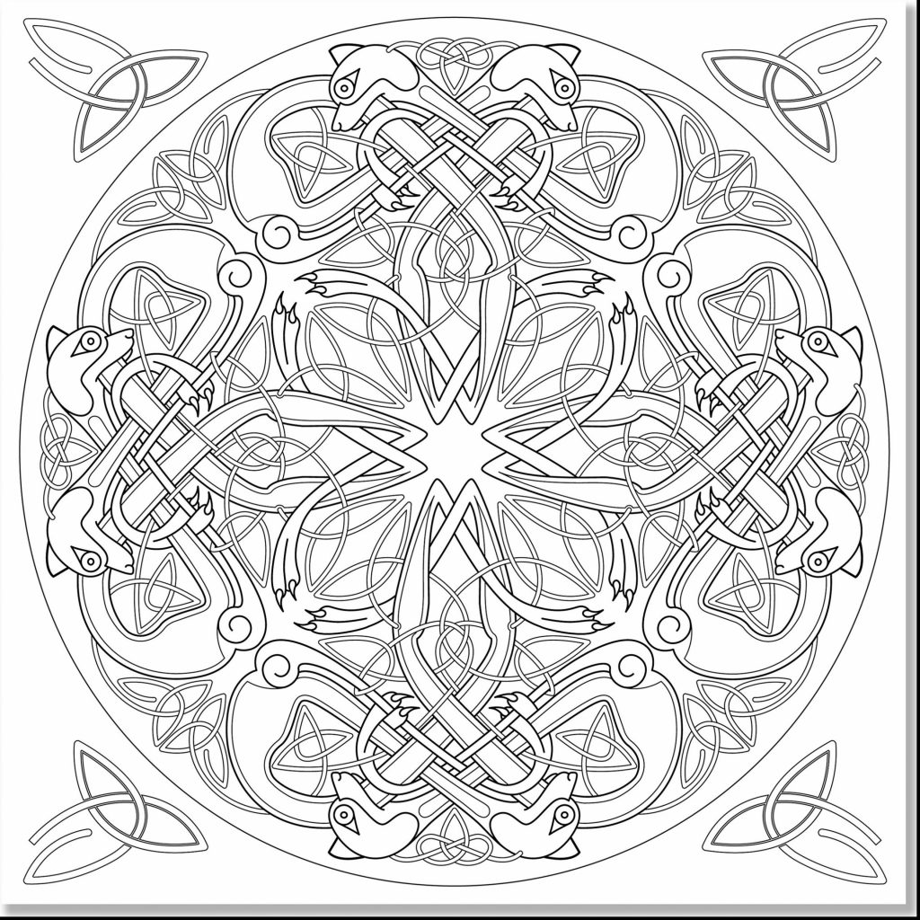 1024x1024 Mandala Art Free Coloring Pages Celtic Circle X Printable Adult