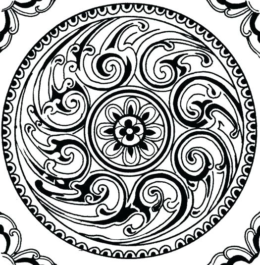 525x535 Celtic Mandala Coloring Pages
