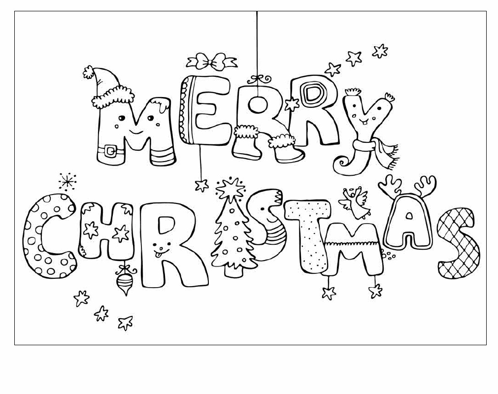 1011x800 Free Christmas Coloring Pages Wallpapers9