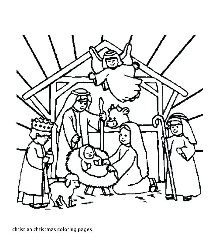 719x800 Christian Christmas Colouring Pages Printable Free Merry Coloring