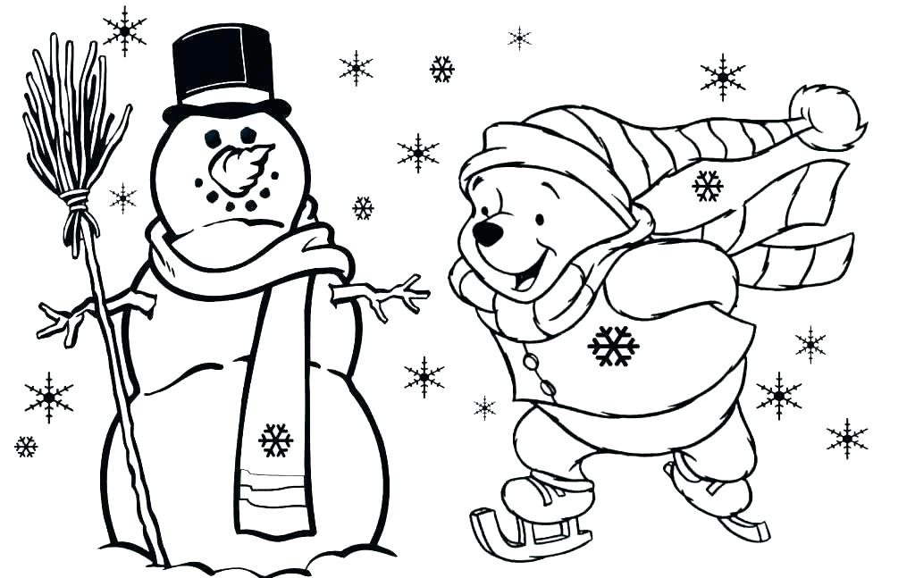 1024x647 Disney Free Christmas Coloring Pages Printable