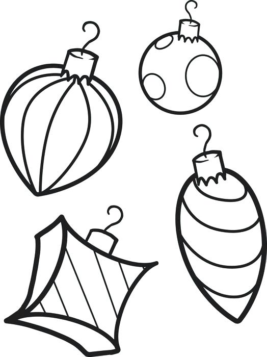 524x700 Christmas Ornaments Coloring Pages