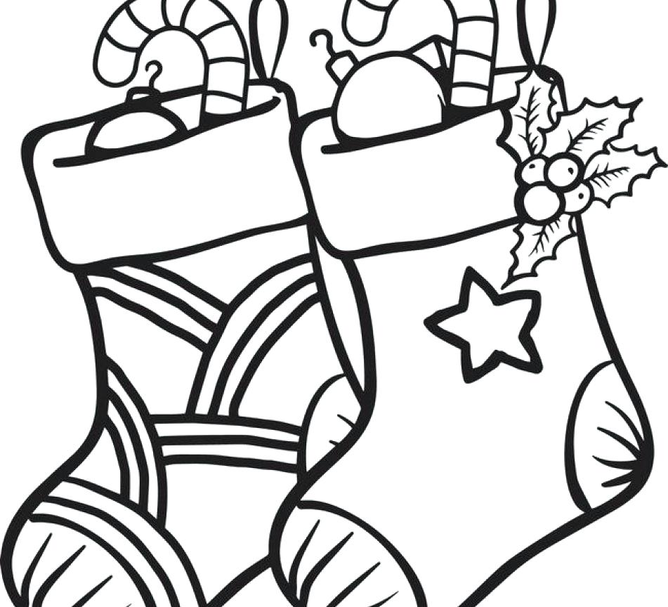 951x864 Bonanza Stocking Color Page Christmas Stockings Coloring Pages