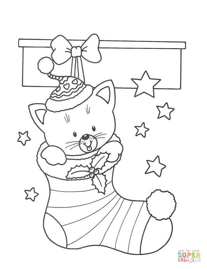 697x902 Christmas Stocking Coloring Pages Christmas Stockings Coloring