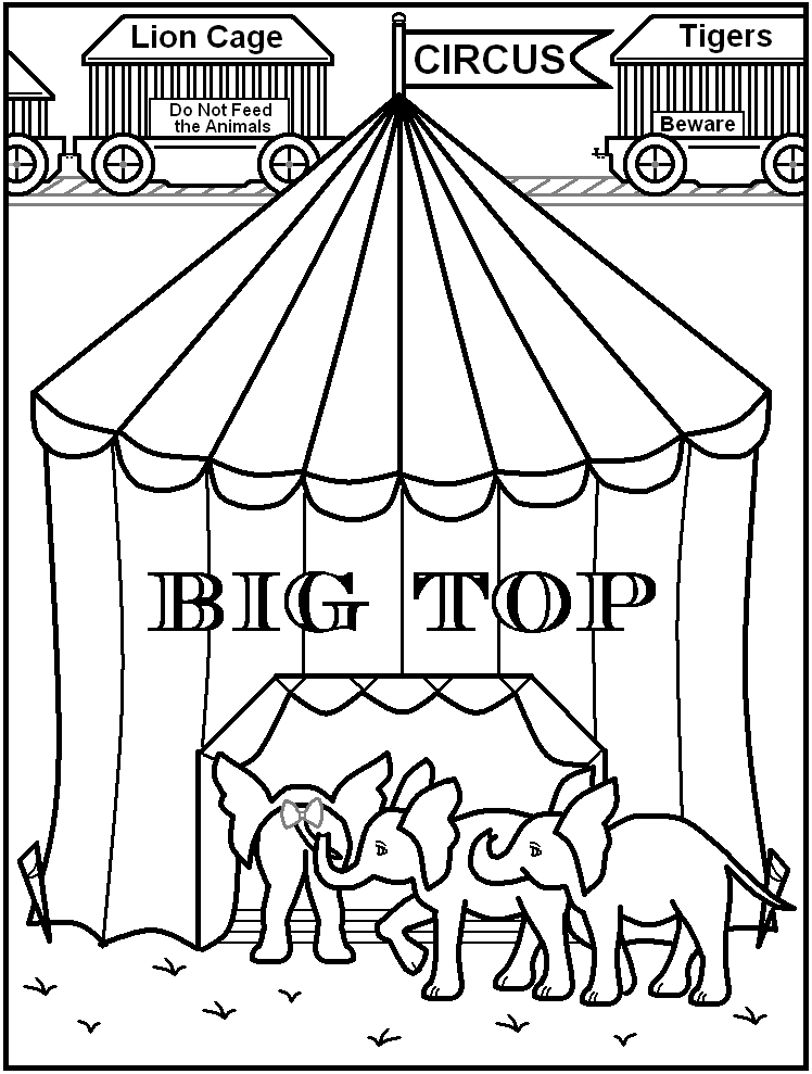 748x989 Big Top Coloring Pages Free Printable Circus Coloring Pages Great