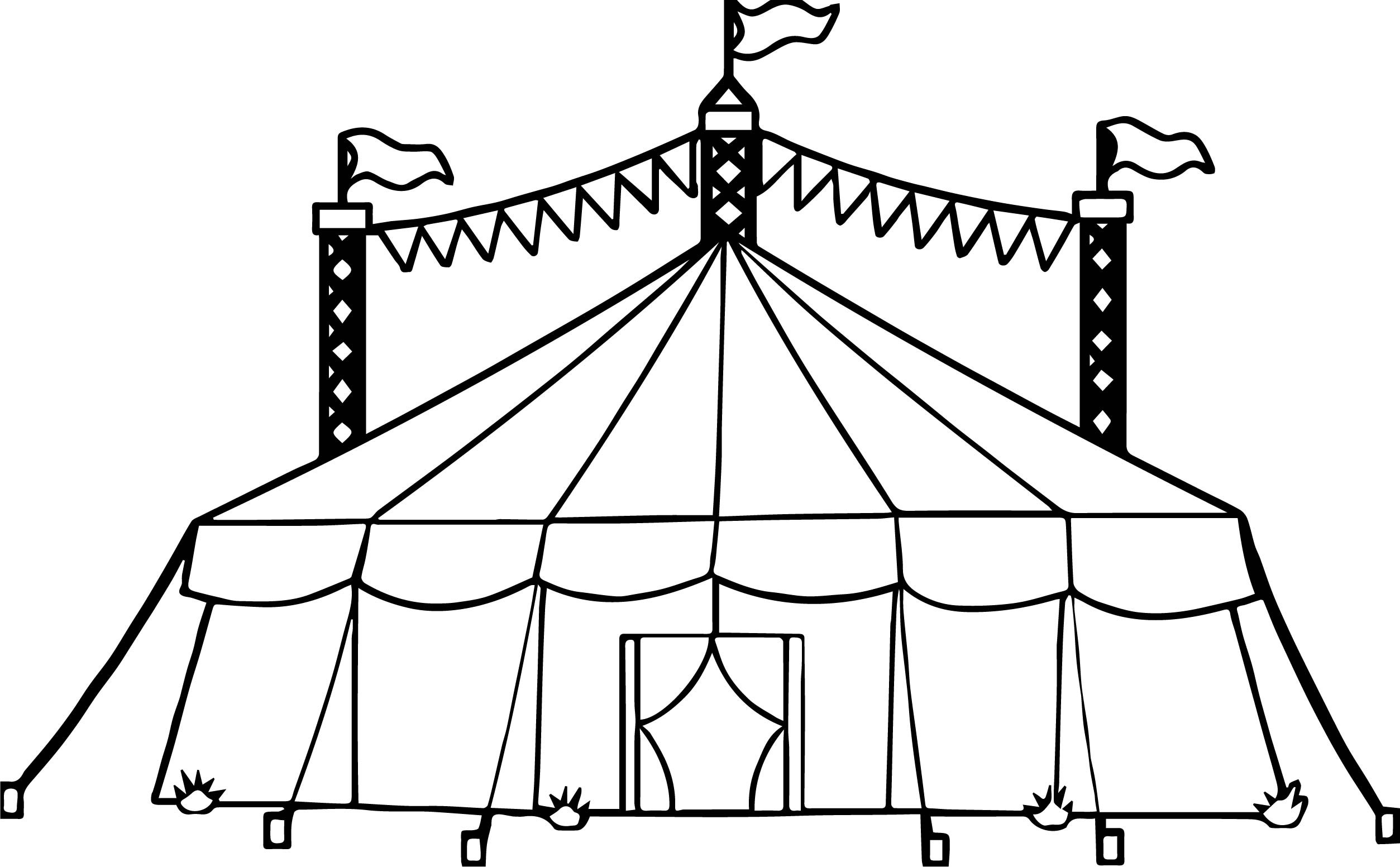 2507x1553 Simplistic Circus Coloring Pages Free