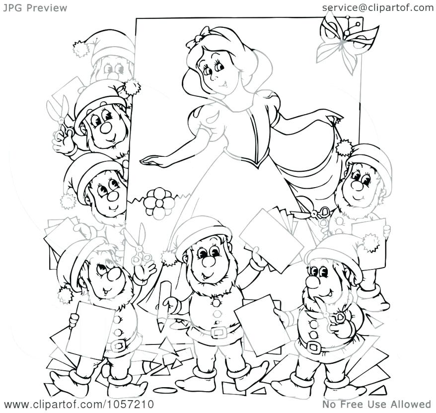 878x832 7 Dwarfs Coloring Pages Coloring Royalty Free Clip Art