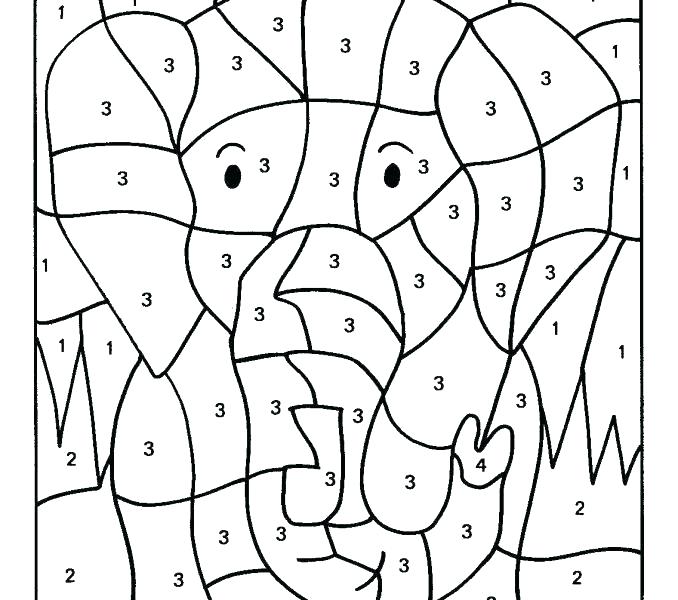 678x600 Color By Number Printable Pages Multiplication Color By Number