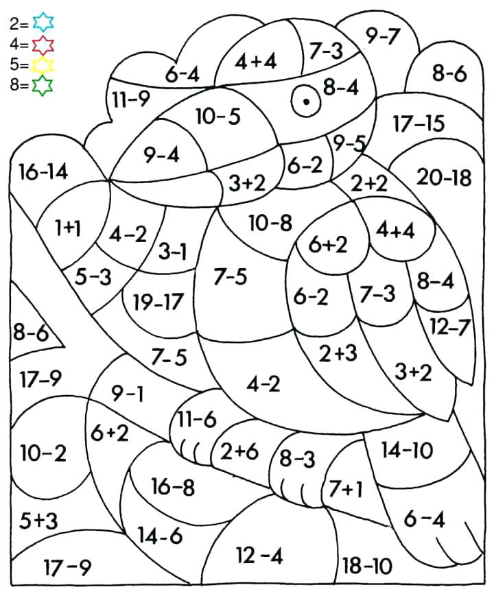 720x869 Free Color By Number Pages Free Color By Number Addition