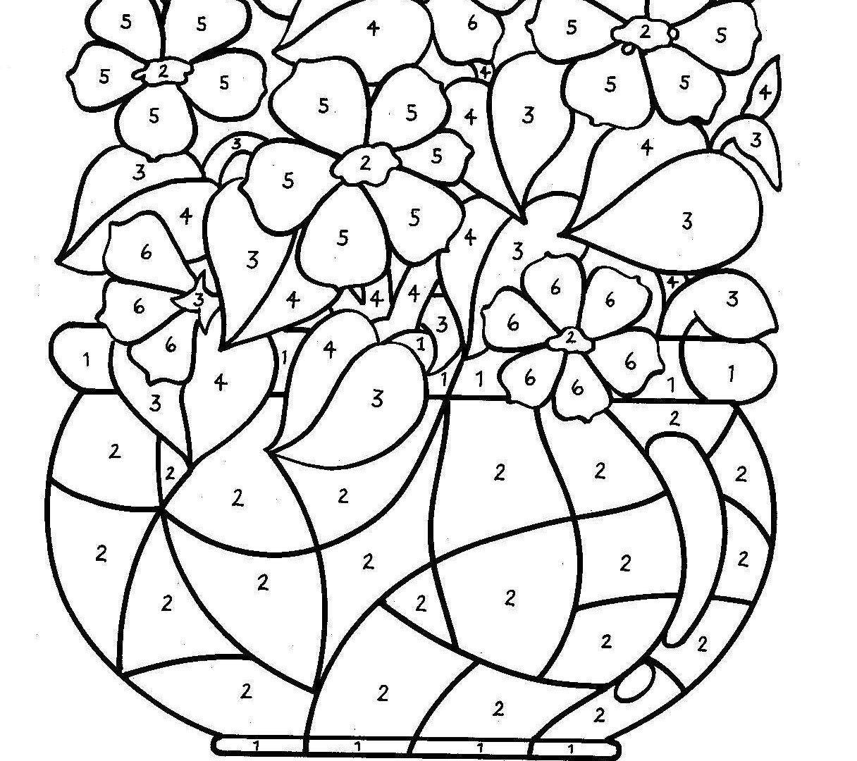1216x1080 Ocean Themed Color By Number Coloring Pages Free Printable Numbers