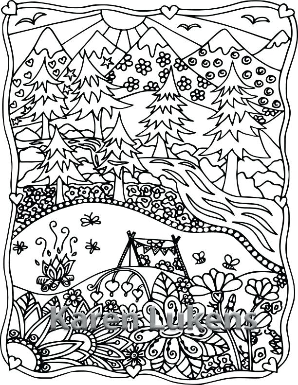 612x792 Camping Coloring Pages Sheets And Pictures Color Online Camping 1