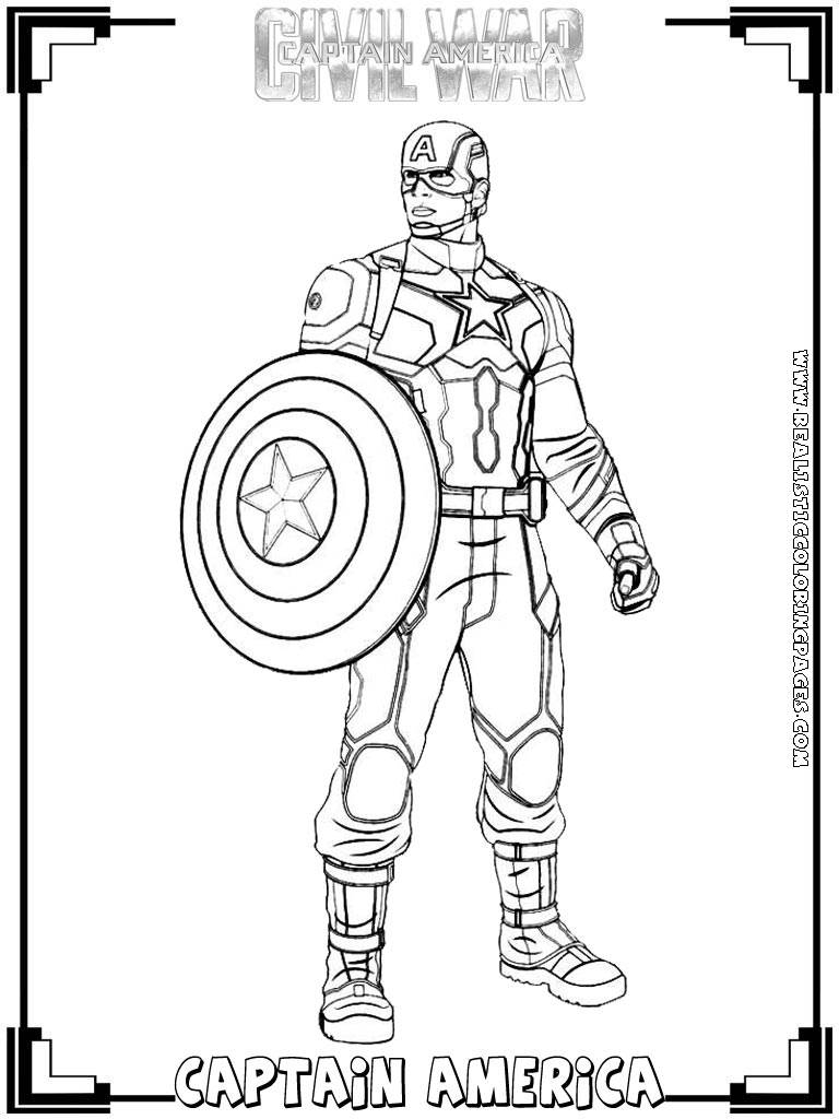 768x1024 Awesome Captain America Civil War Coloring Pages Design Free