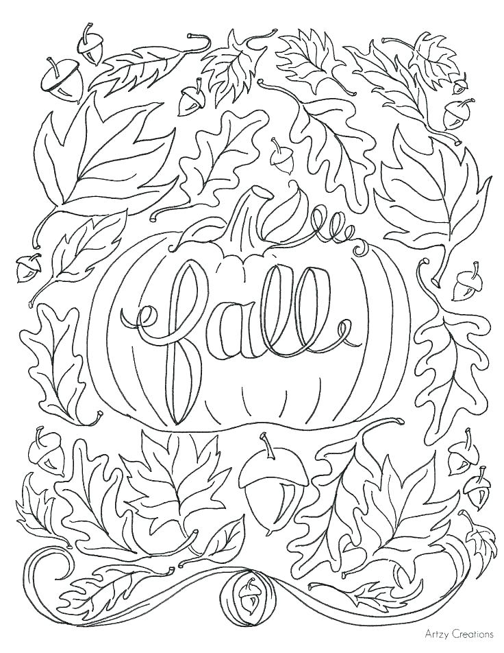 736x952 Fall Autumn Leaves Coloring Pages