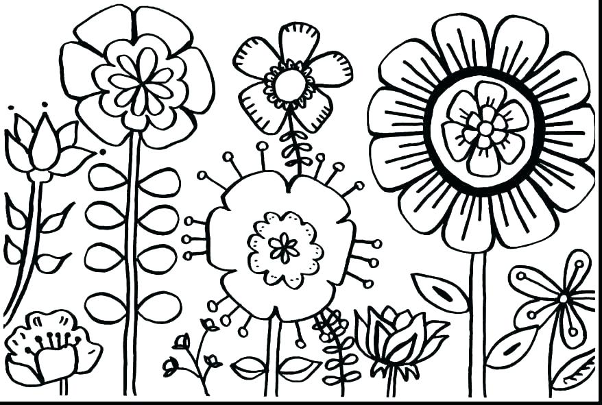 878x591 Free Printable Coloring Pages Of Flowers Coloring Pages Flowers