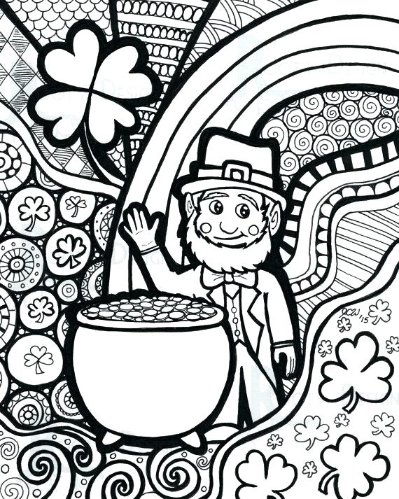 570x713 Saint Patricks Day Coloring Pages Free St Day Coloring Pages