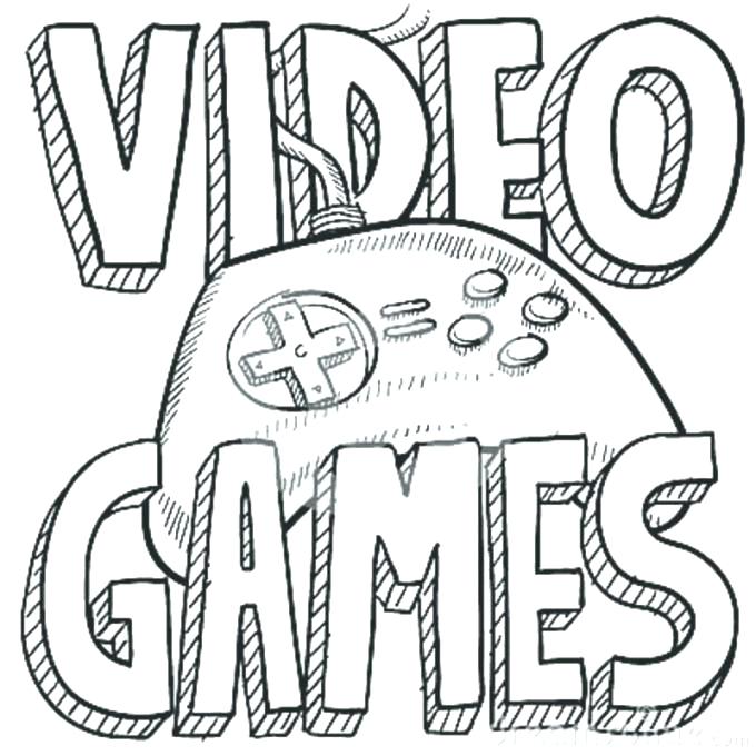 680x680 Video Games Arcade Video Colouring Pages Video Games