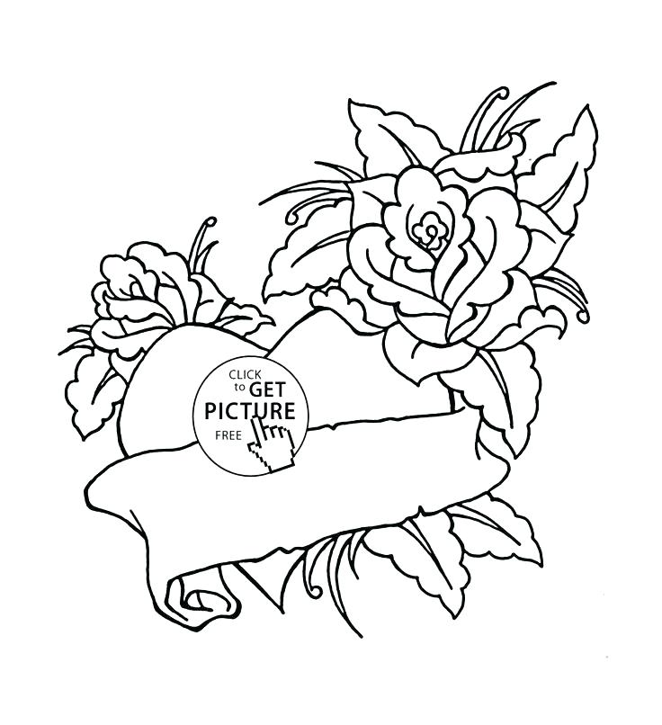 736x806 Coloring Pages Of Flowers And Hearts Flowers And Hearts Coloring
