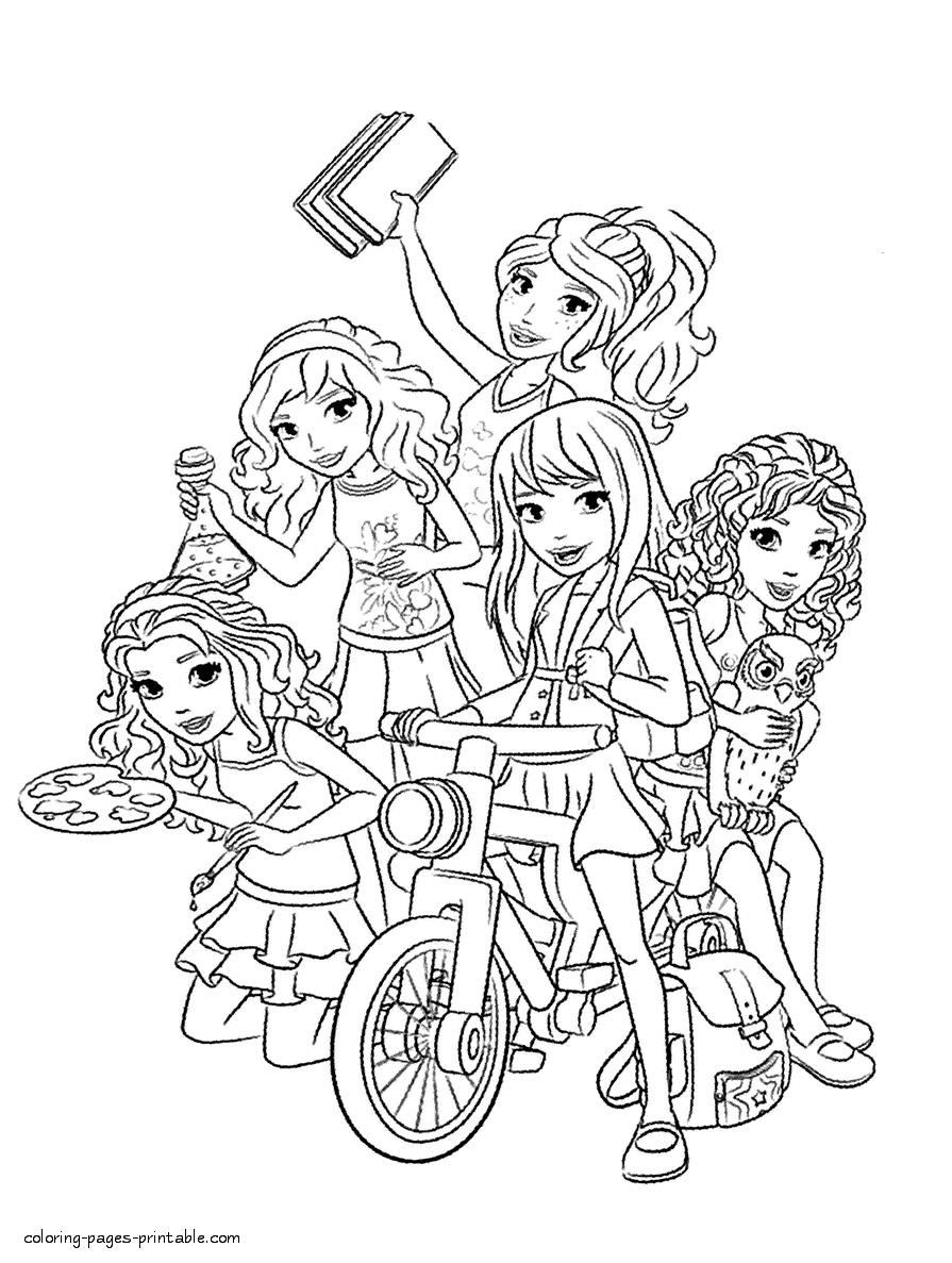 Free Coloring Pages Lego Friends