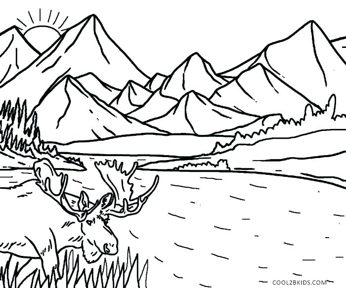 700x583 Colouring Pages Nature Scenes Spring Scene Coloring Page Beautiful