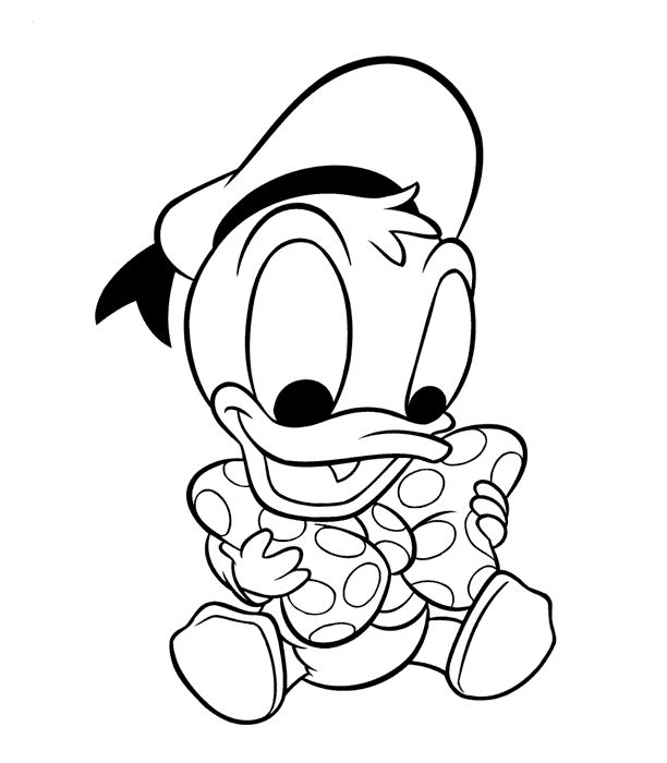 612x700 Baby disney coloring pages Baby Donald Duck