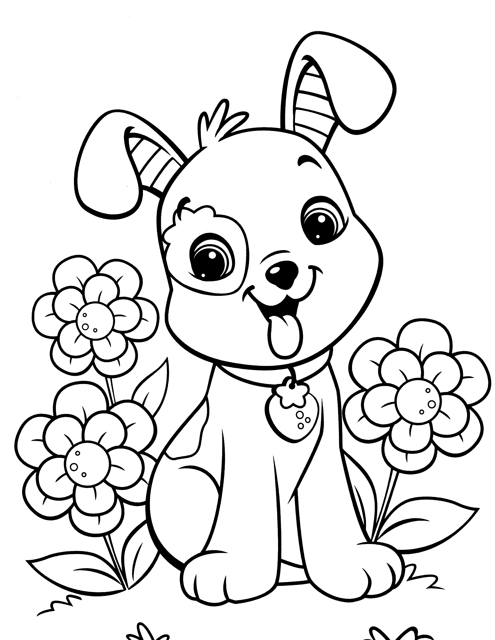 1700x2200 Coloring Pages Of Dogs And Puppies