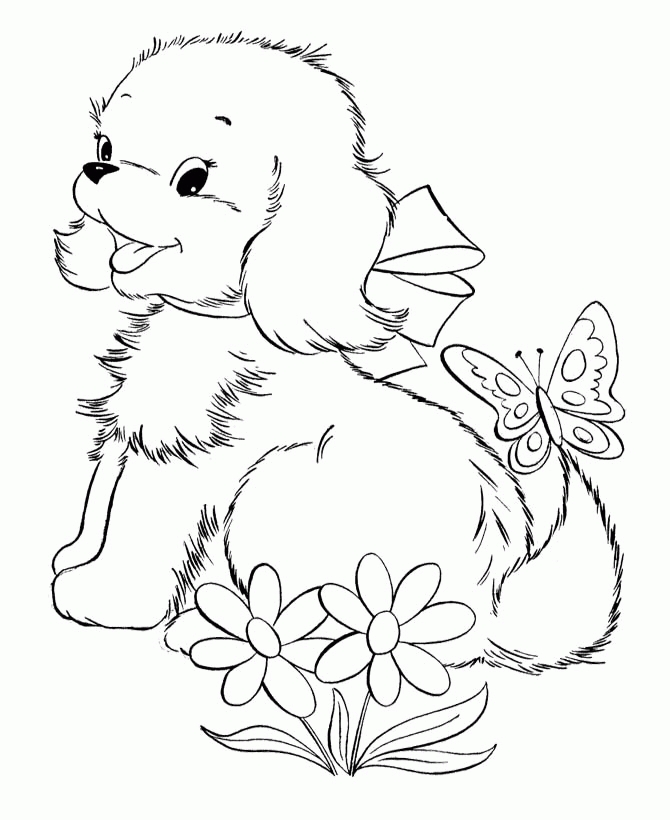 Free Coloring Pages Of Kittens And Puppies