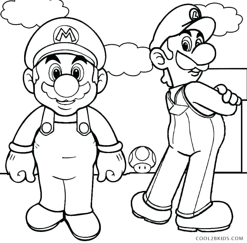 850x835 Super Mario Coloring Page 9 Free Bros Coloring Pages For Kids