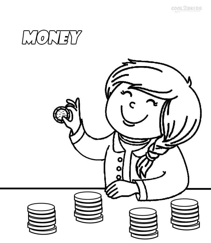 850x979 Printable Money Coloring Pages For Kids Cool2bkids