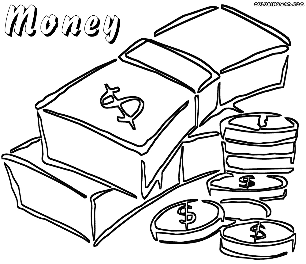 1000x861 Coin Coloring Pages Unique Money Coloring Pages To Print Coloring