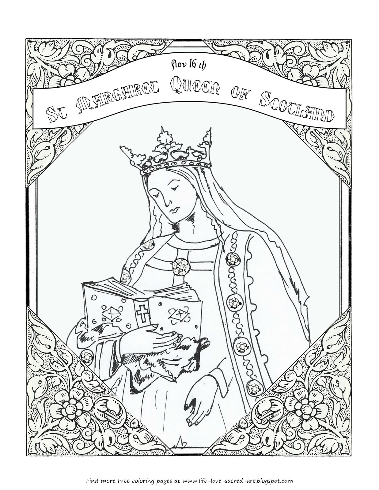 1237x1600 Life, Love, Amp Sacred Art Free Coloring Page For St. Margaret