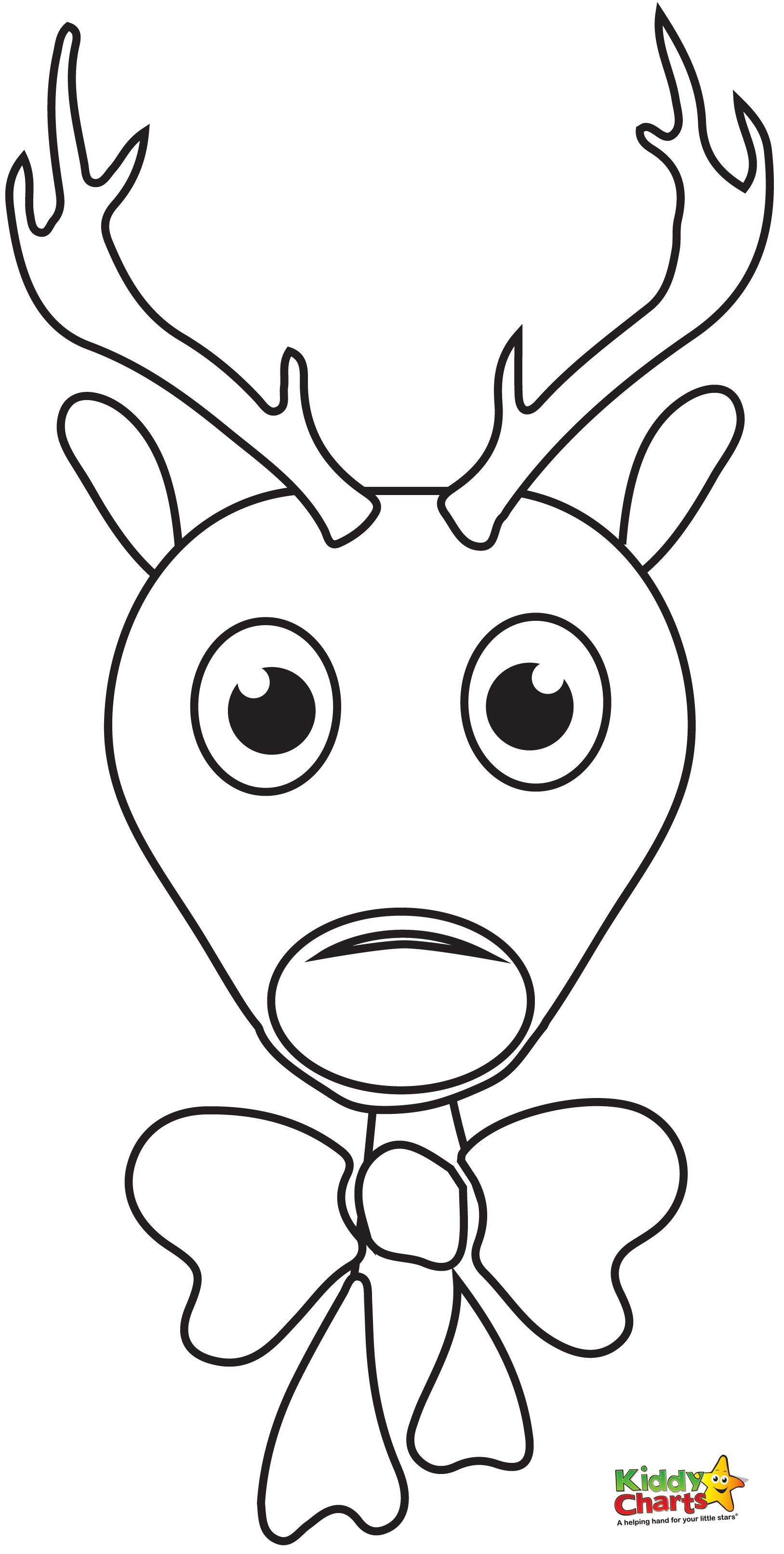 1627x3224 Reindeer Face Coloring Pages Free Coloring For Kids 2018