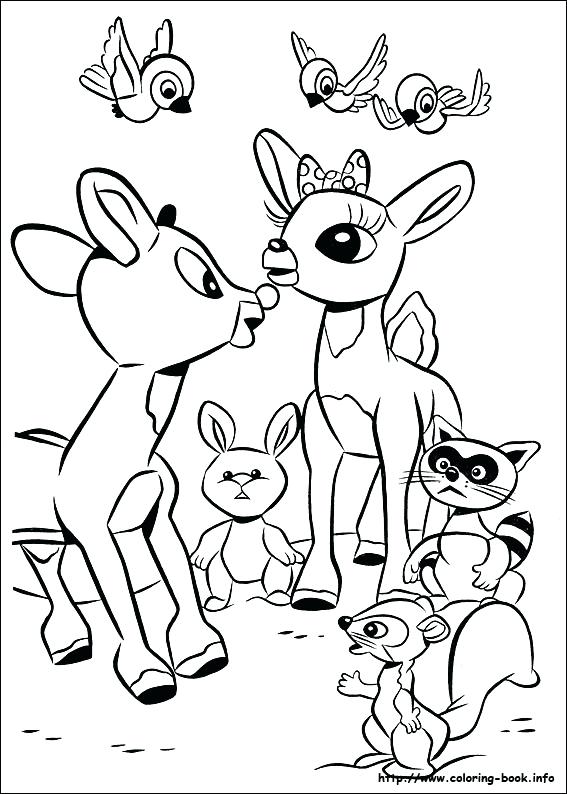 567x794 Charming Rudolph Printable Coloring Pages Valuable Design Reindeer