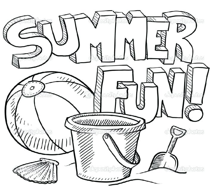 728x635 Coloring Sheets Summer For Your Online Pages Summertime Free Free