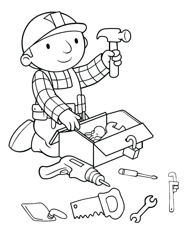 618x818 Tools Coloring Pages Tools Coloring Page Construction Worker