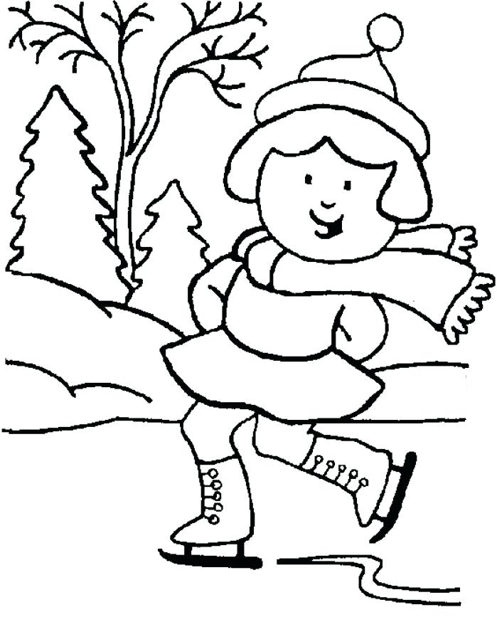699x874 Winter Scene Coloring Pages Winter Scene Coloring Sheet And Winter