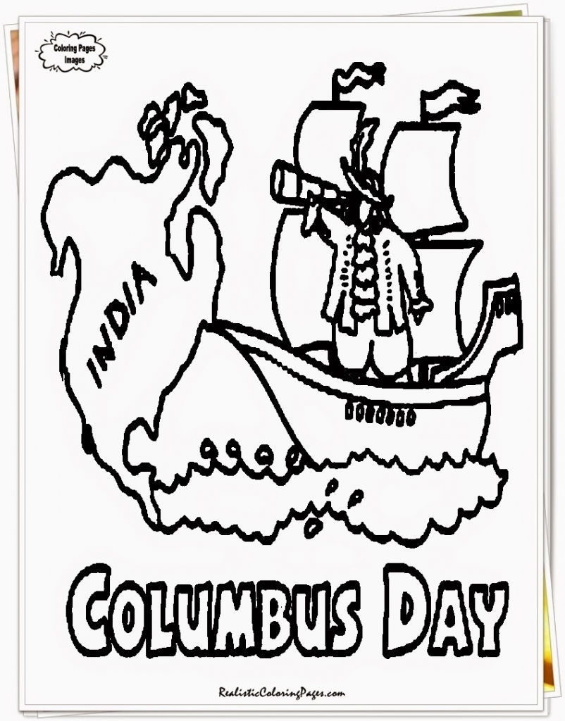 802x1024 Awesome Idea Columbus Day Coloring Pages Printable Santa Maria