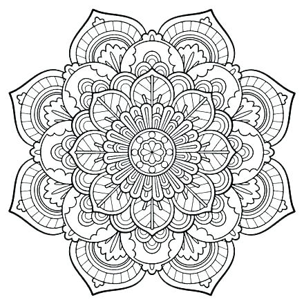 440x440 Free Complex Coloring Pages Coloring Pages Complex Complex Mandala