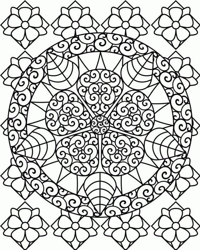 640x800 Free Printable Complex Coloring Pages Design Kids
