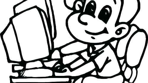 500x280 Computer Coloring Page Computer Coloring Page Computer Coloring