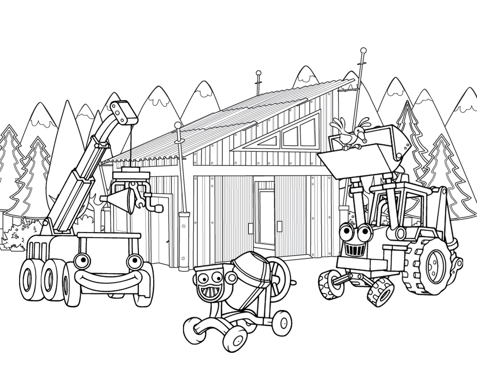 1650x1275 Construction Coloring Pages Building Sheet Ideas For The House