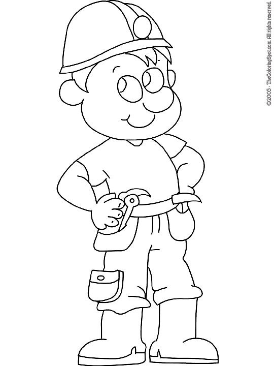 540x720 Comely Construction Worker Coloring Page Coloring In Tiny