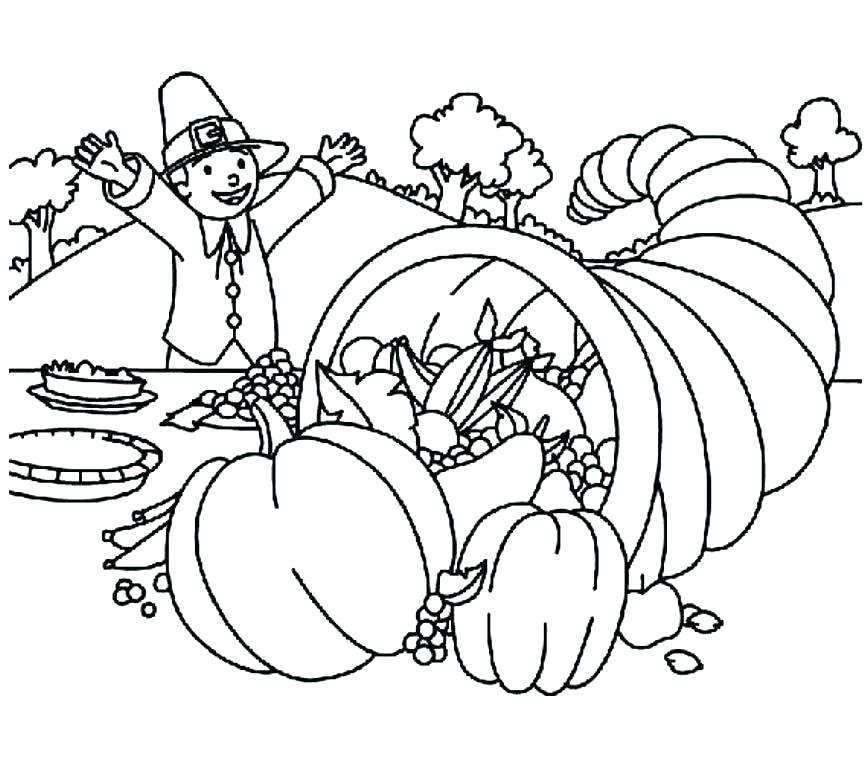 867x768 Cornucopia Coloring Pages Cornucopia Coloring Sheets Cornucopia