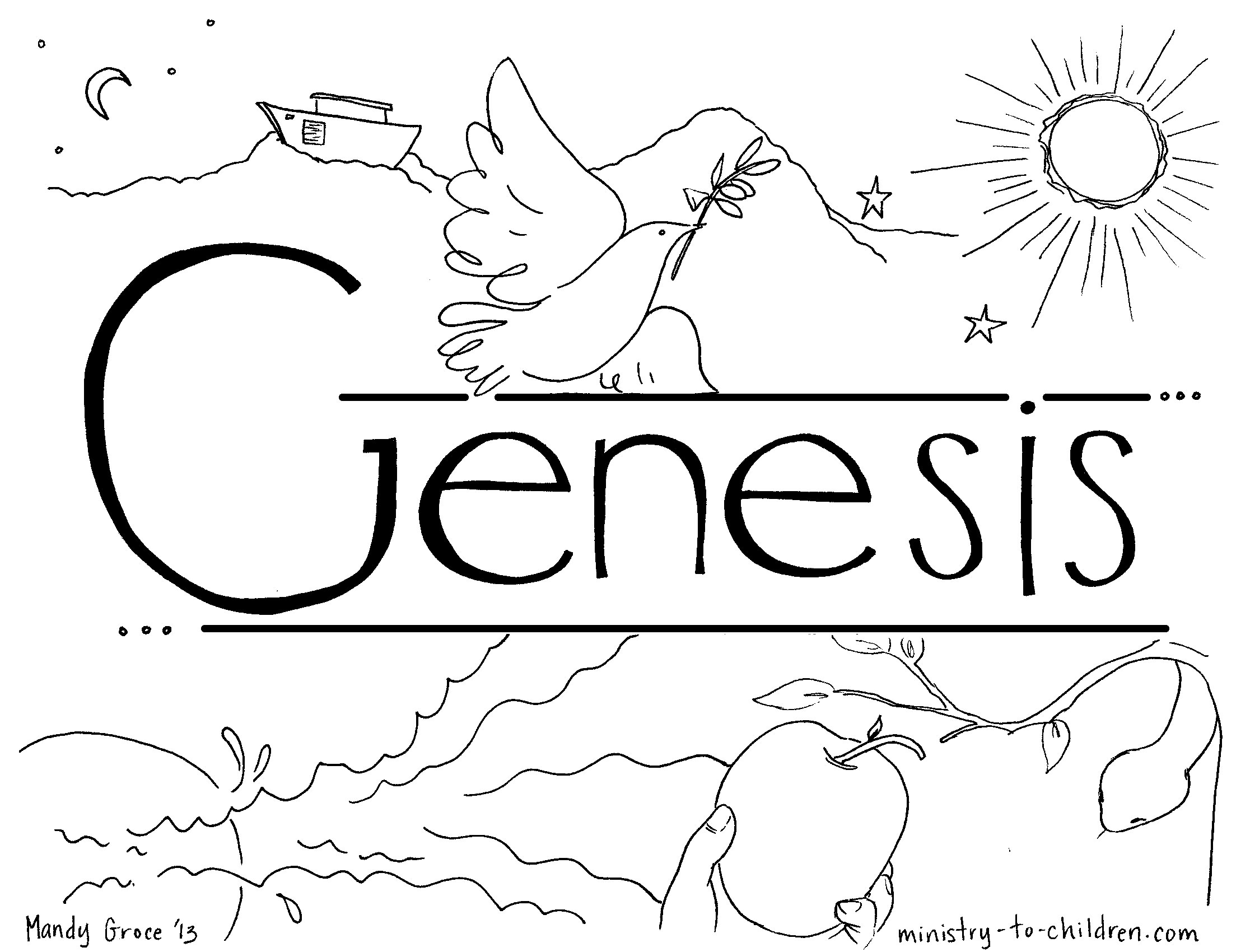 2207x1700 Creation Coloring Pages For Sunday School 7630 To Print