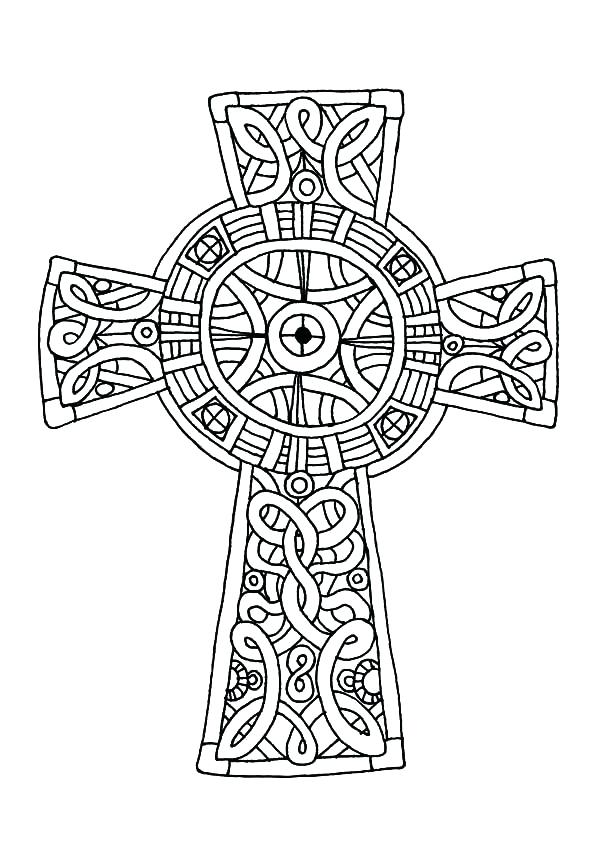 600x847 Celtic Cross Coloring Page Amazing Cross Coloring Pages Free