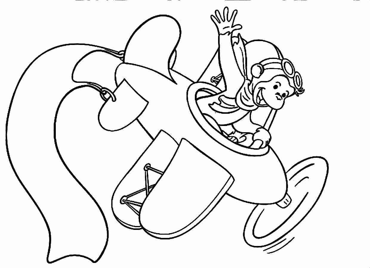 1240x900 Printable Curious George Coloring Pages For Kids Free Simple Gorge