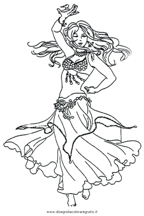 573x860 Dance Coloring Pages Ballerina With Ponytail Coloring Page Just