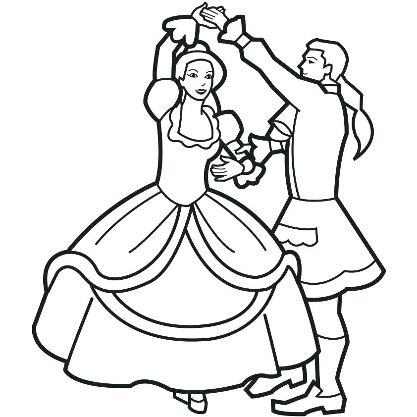 842x842 Dance Coloring Pages Ballerina With Ponytail Coloring Page Dance